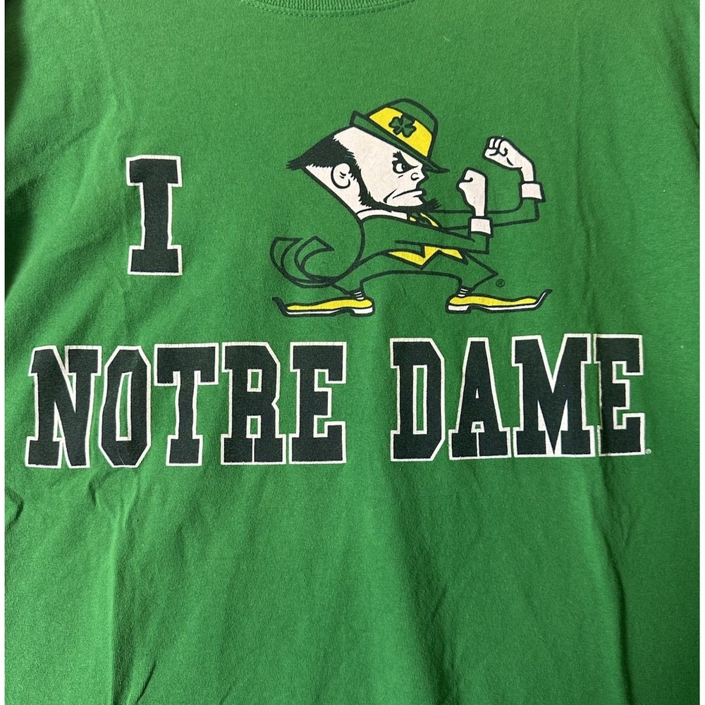 Rare Adidas I love Notre Dame Shirt T-shirt  Size Medium Green Fighting Irish